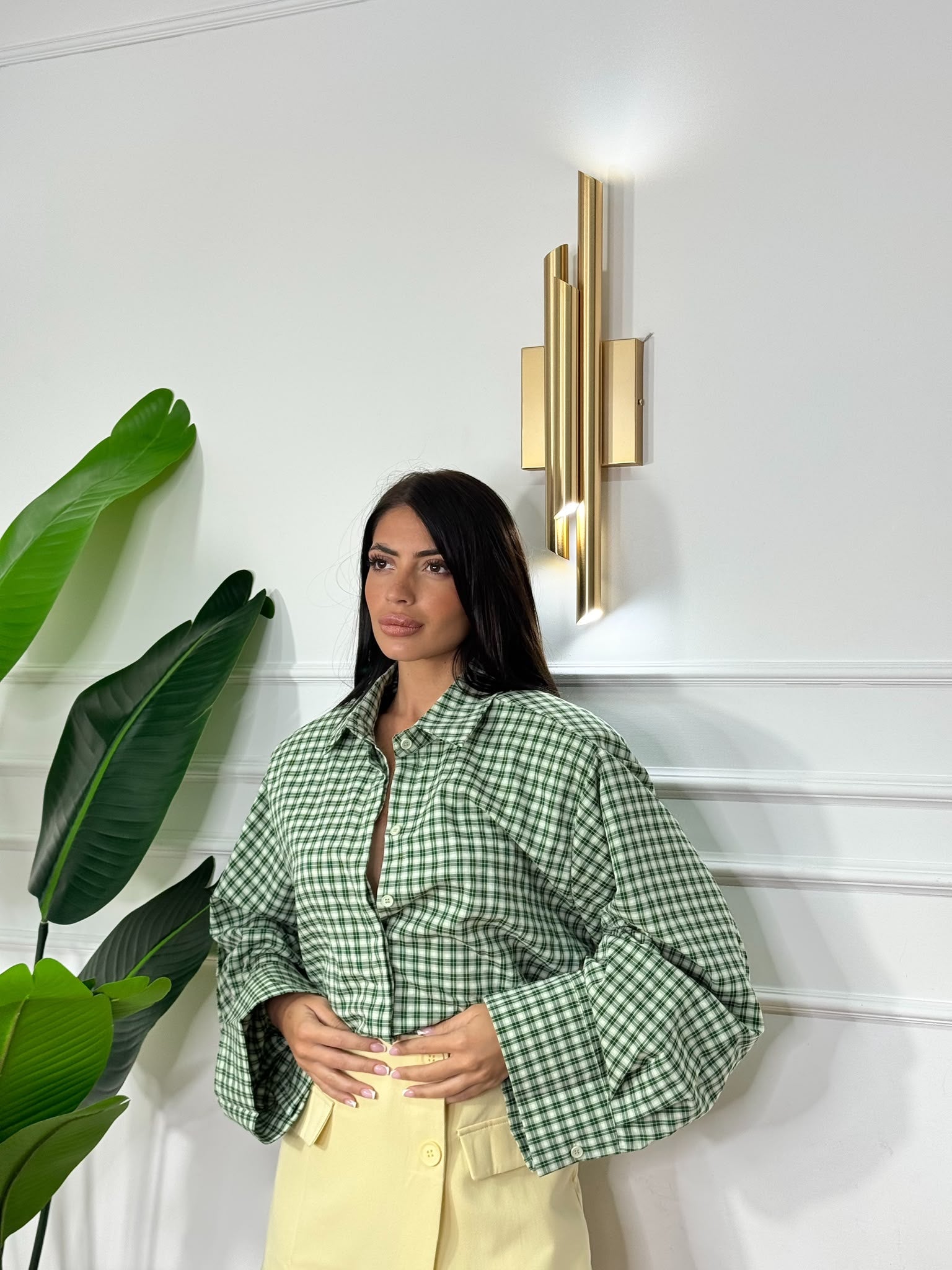 Camicia Green Square