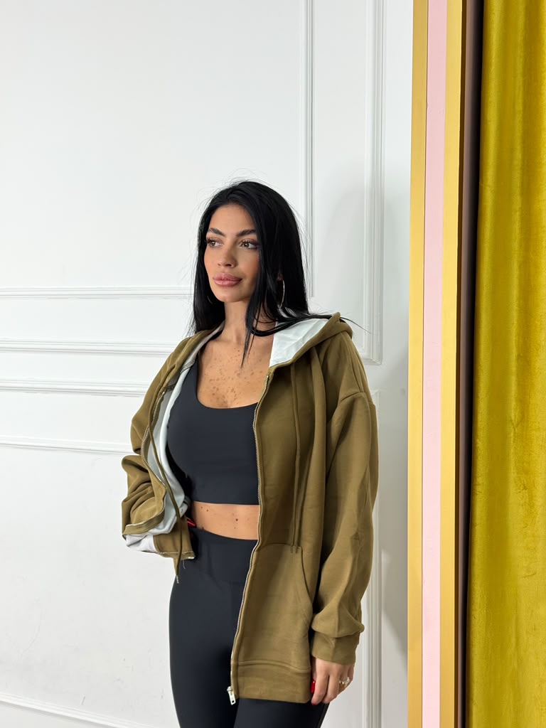 Maxi felpa zip