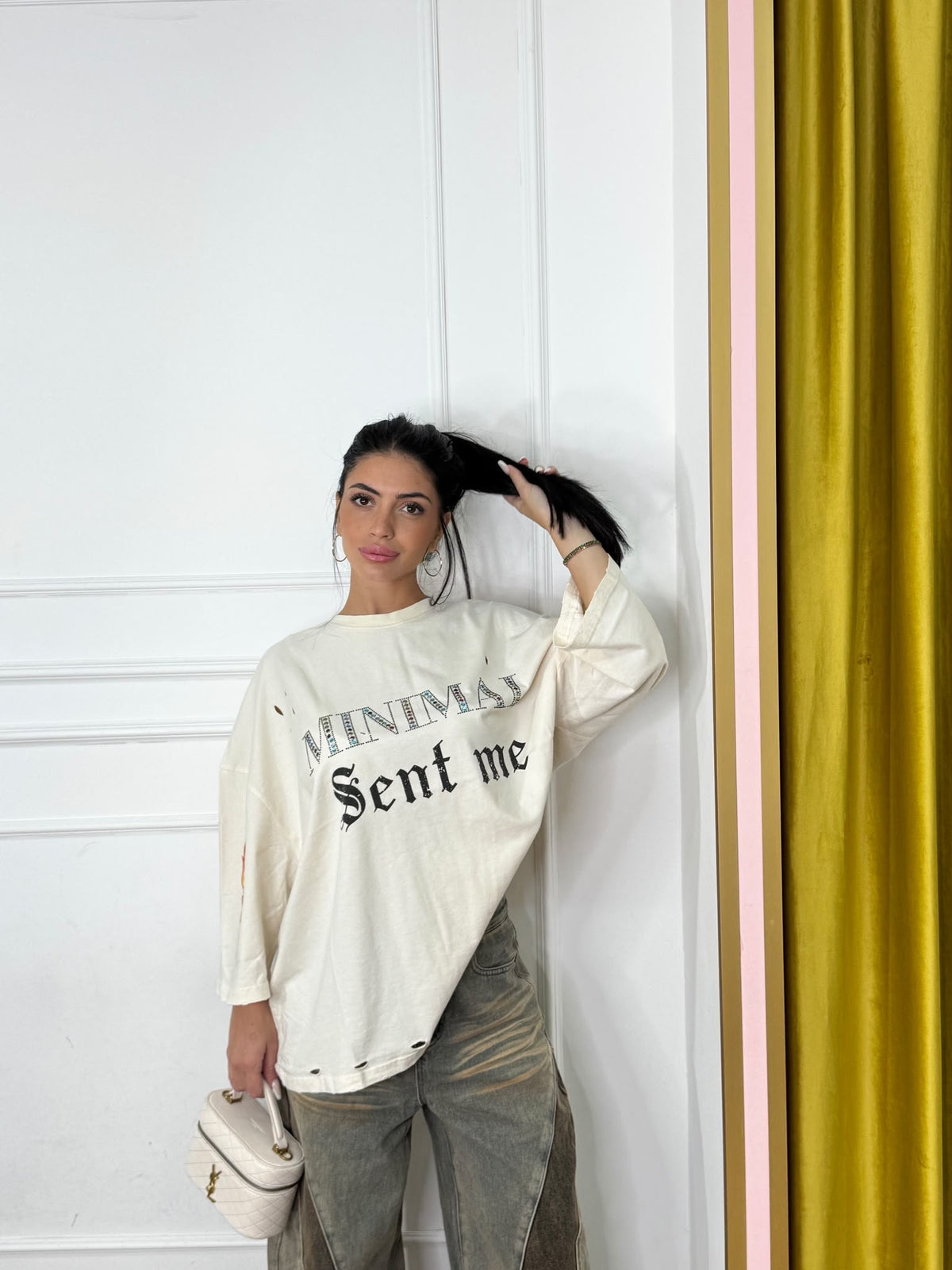 T-shirt strass minimal