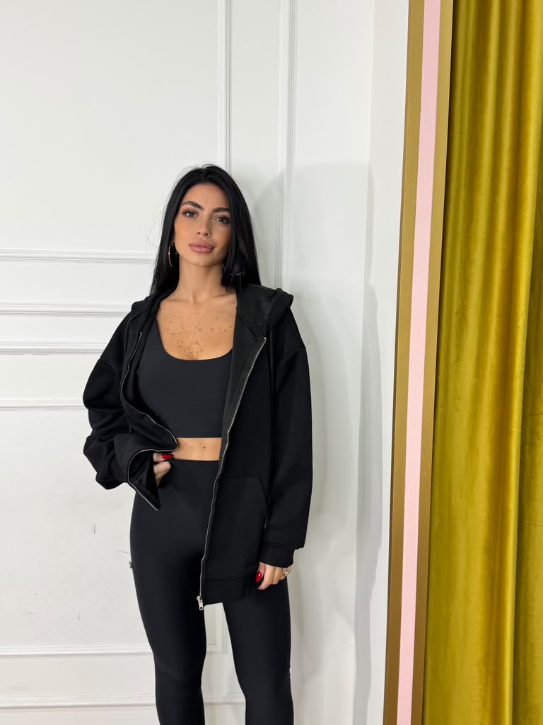 Maxi felpa zip