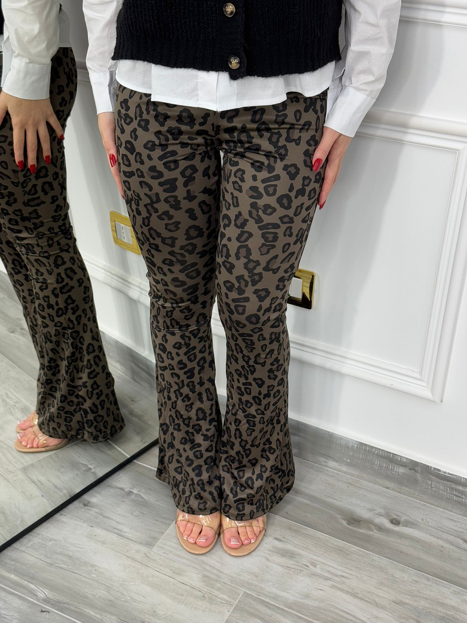 Leggins animalier a zampa