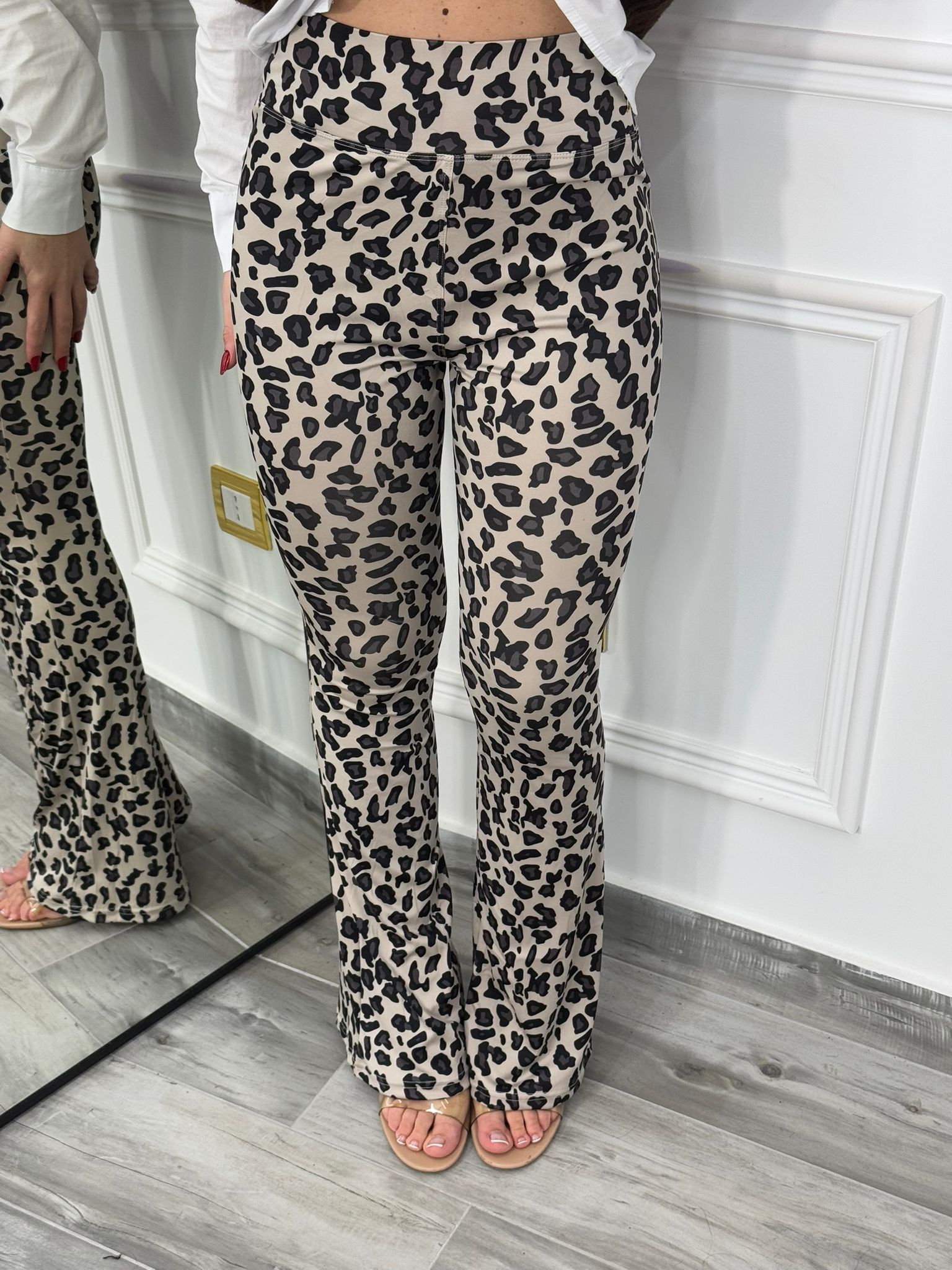 Leggins animalier a zampa