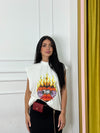 T-shirt Heart Flame