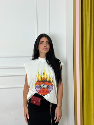 T-shirt Heart Flame