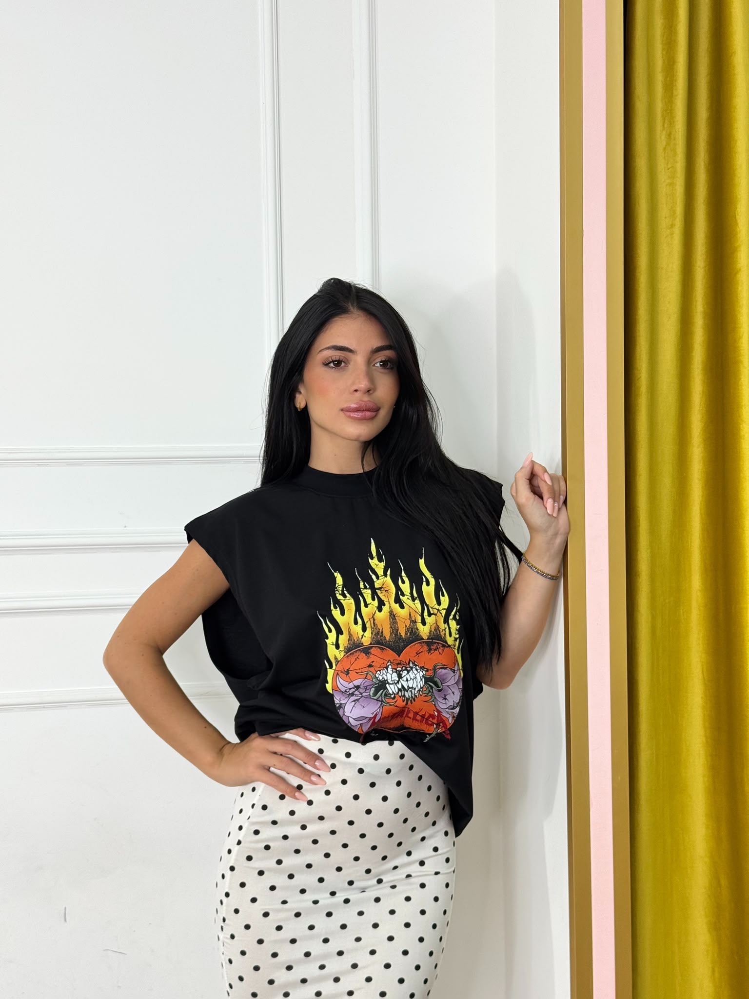 T-shirt Heart Flame